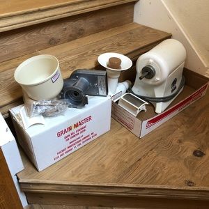 Champion Juicer with Grain Master attachment.